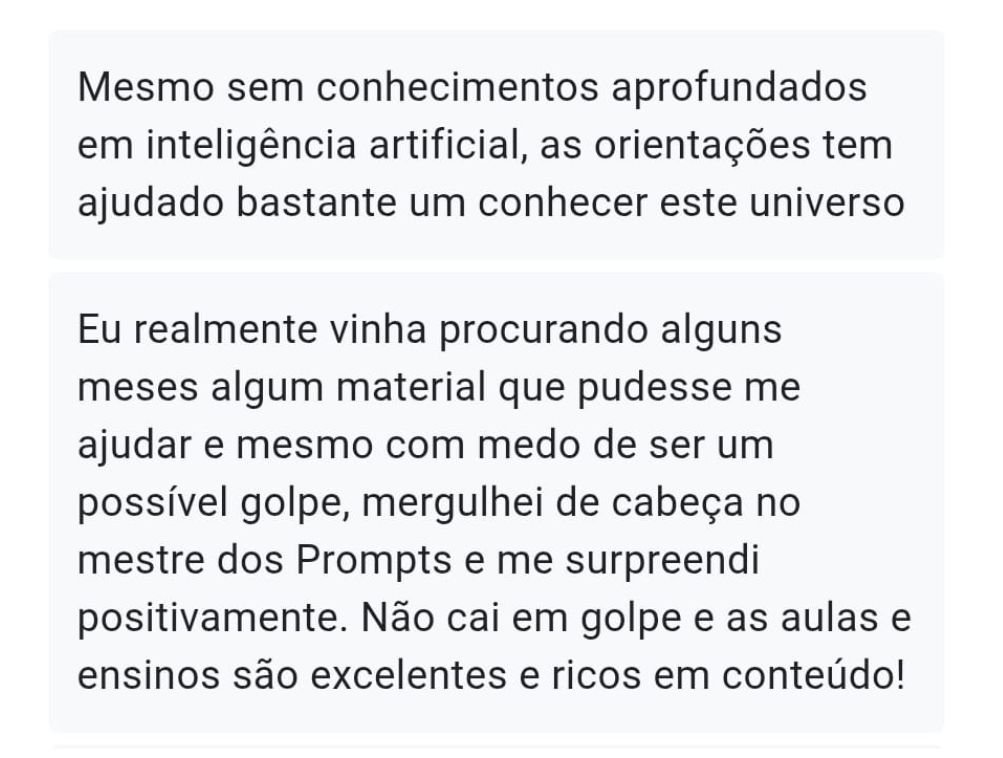 Depoimento de aluno sobre os resultados obtidos com IA